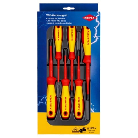 6Pce 1000V Screwdriver Set 002012V05 by Knipex