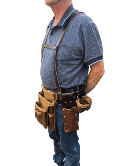 Leather Tool Belt Suspenders by Trade Time