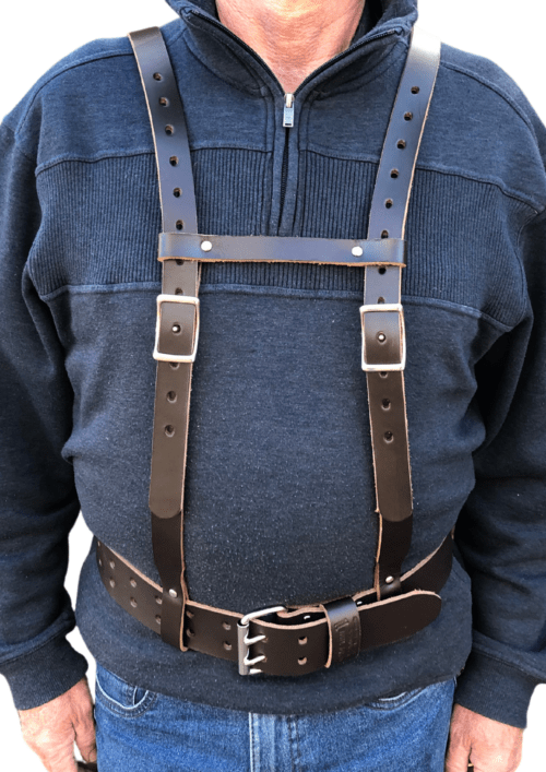 Leather Tool Belt Suspenders by Trade Time