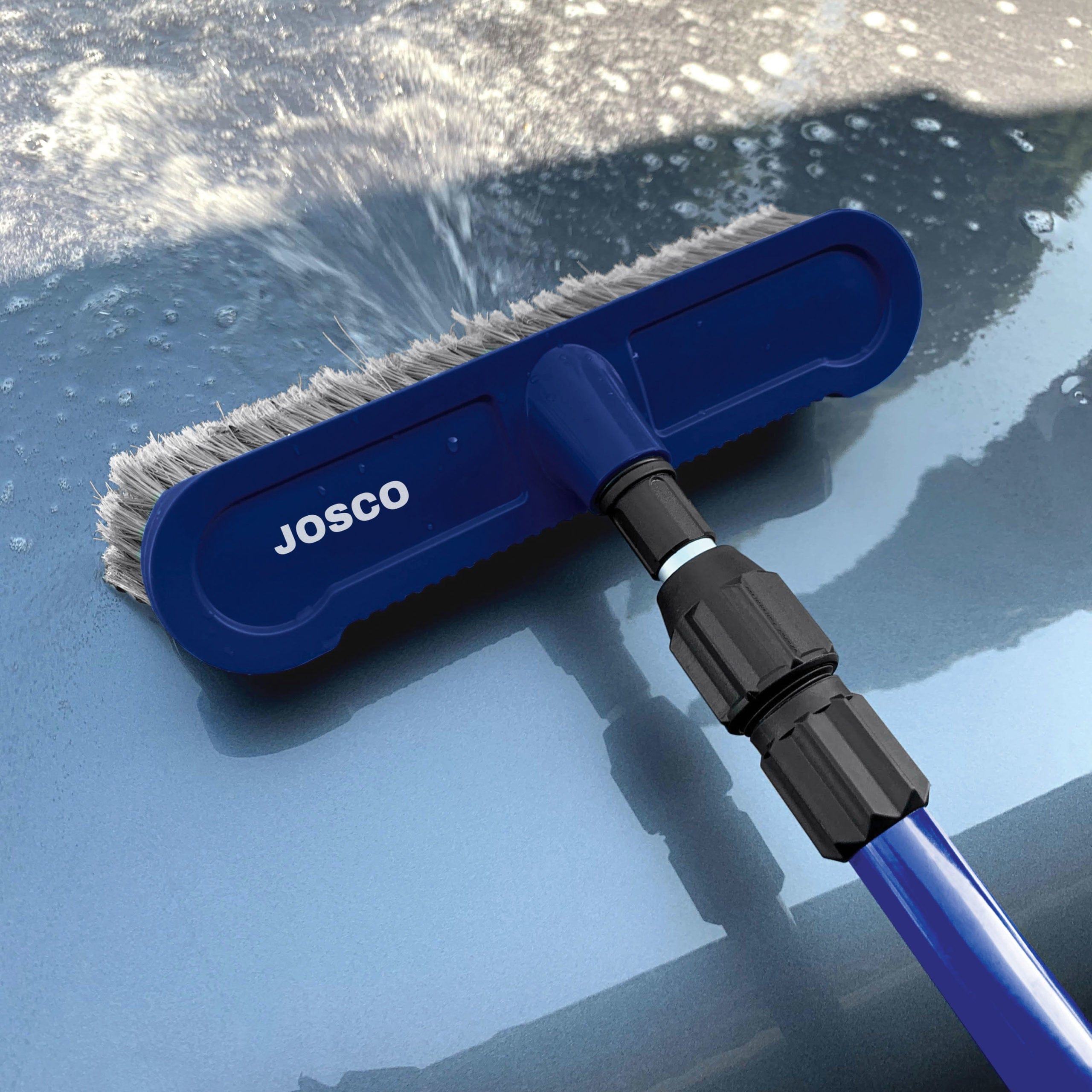 Water Cleaning Flow Through Broom Brush & 1.2-2m Handle J208693 by Josco