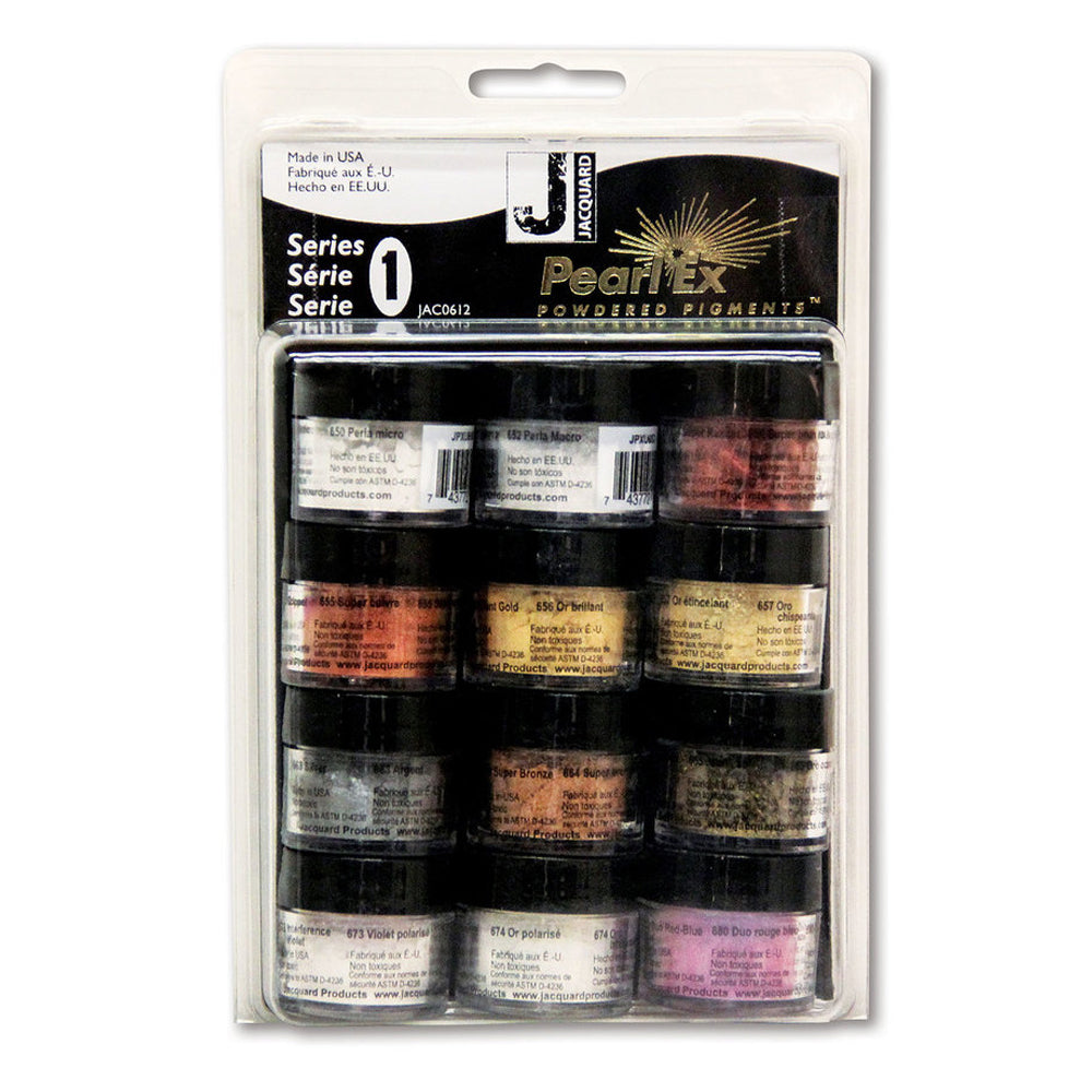 12 x 3g Jars of Pearl Ex Powdered Pigment Series 1 JAC0612 by Jacquard