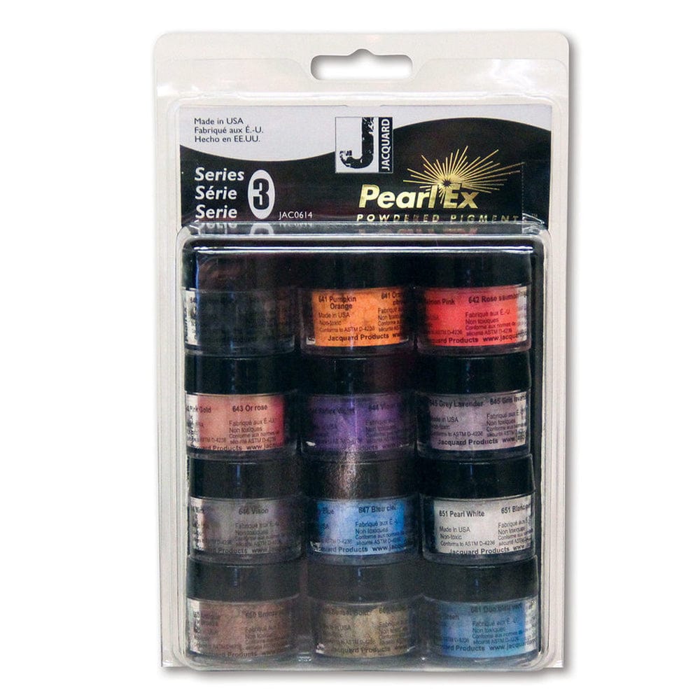 12 x 3g Jars of Pearl Ex Powdered Pigment Series 3 JAC0614 by Jacquard