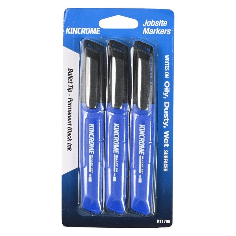 3Pce Black Marker Bullet Tip K11790 by Kincrome