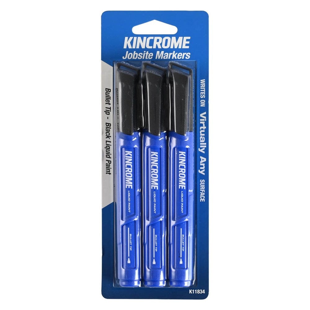 3Pce Black Marker Bullet Tip K11834 by Kincrome