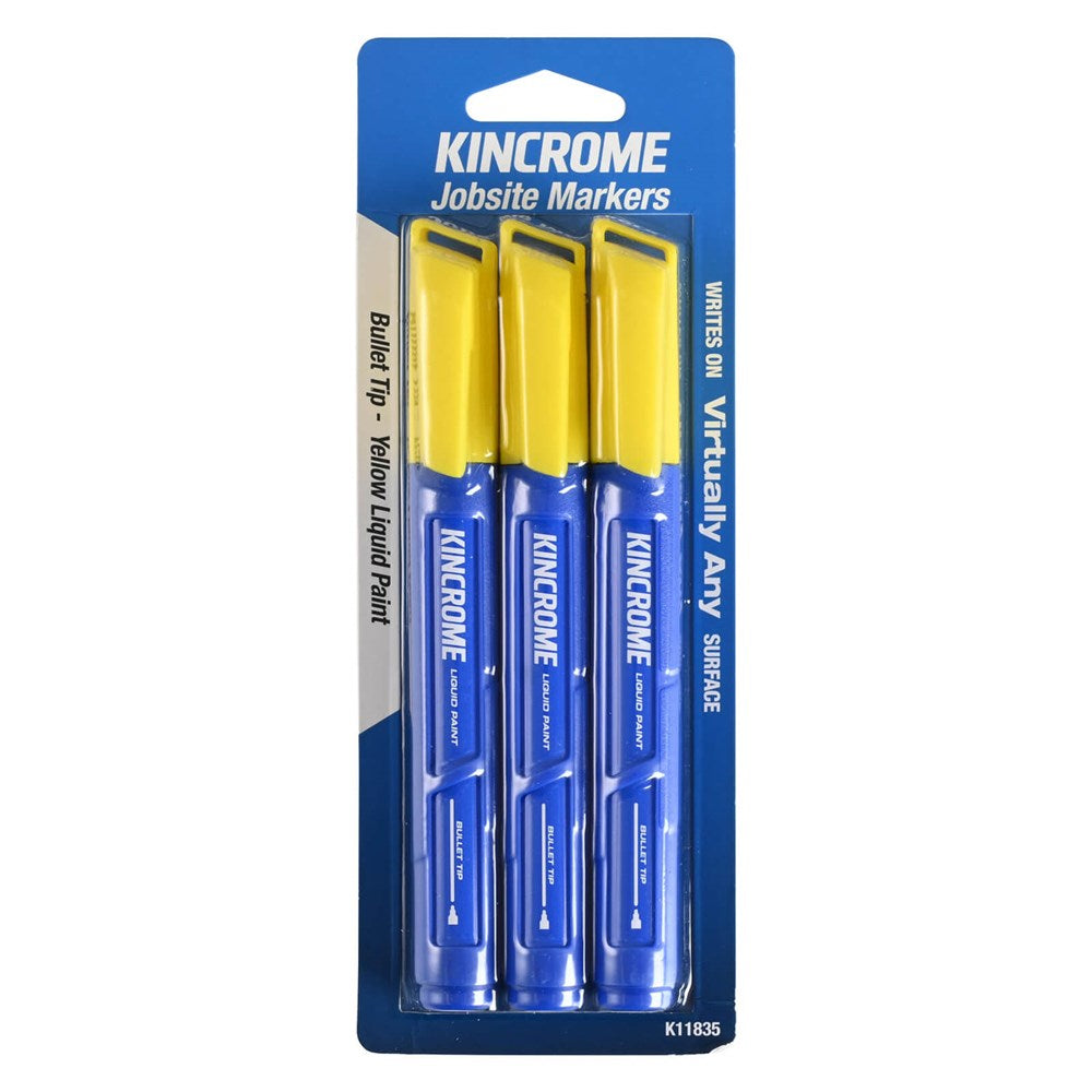 3Pce Yellow Marker Bullet Tip K11835 by Kincrome