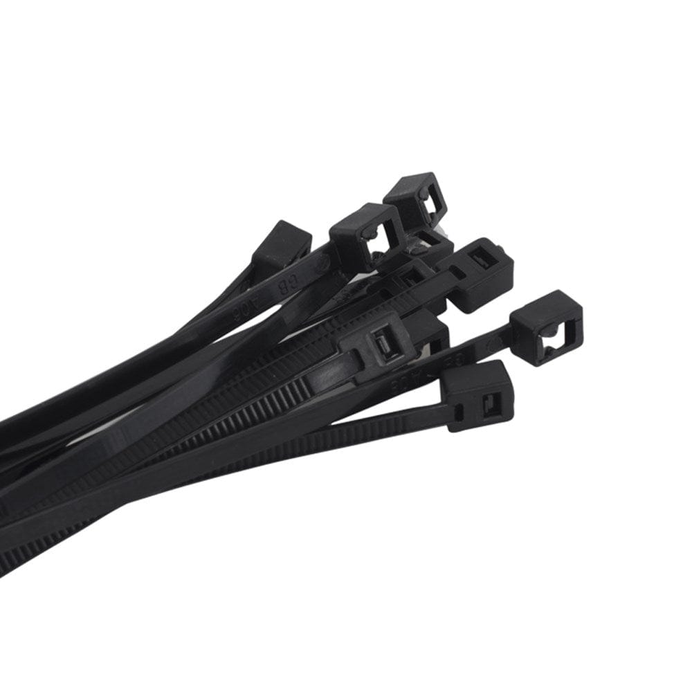 20Pce 280mm x 4.0mm Black Self Cut Cable Tie Pack K15802 by Kincrome