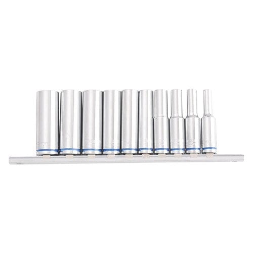 11Pce 1/4" Drive Deep Socket Rail Metric Set K2176 by Kincrome
