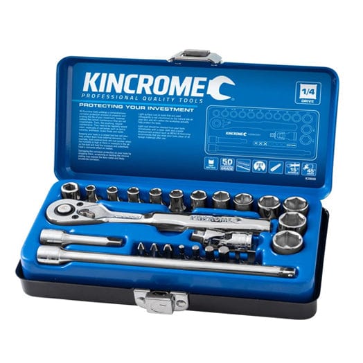 26Pce 1/4" Socket Set Drive Metric K28000 by Kincrome
