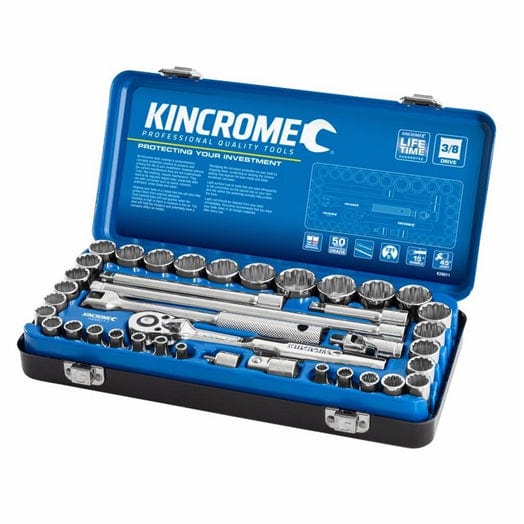 Kincrome 39Pce 3/8" Socket Set Drive Imperial + Metric K28011