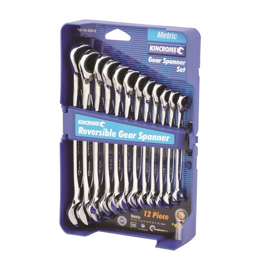 12Pce Combination Gear Spanner Set K3019 by Kincrome