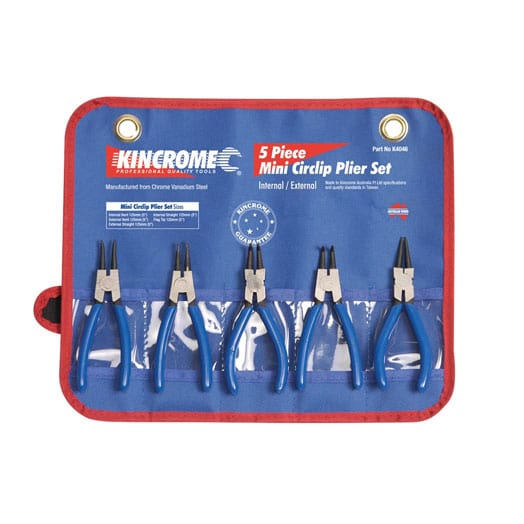 5 Pce Mini Circlip Pliers Set 125mm (5") K4046 by Kincrome