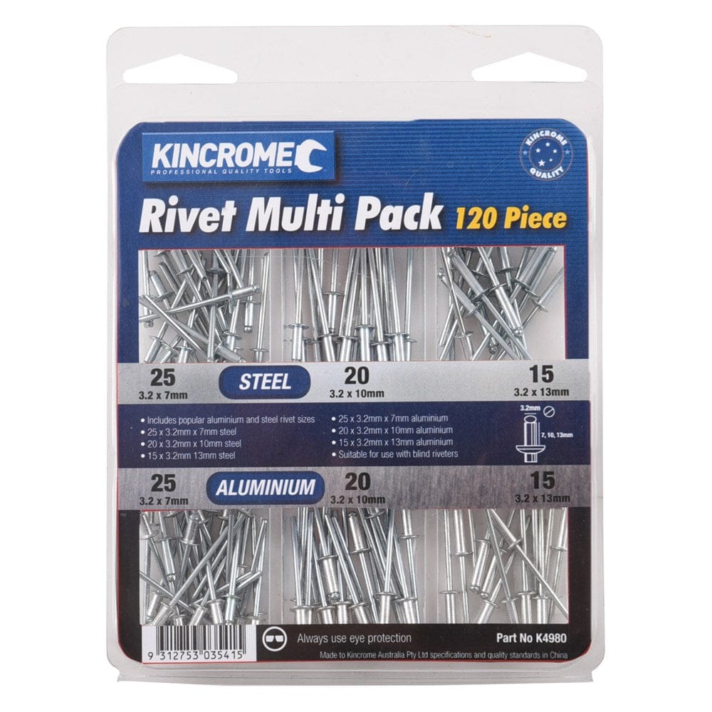 120Pce Rivet Multi Pack K4980 by Kincrome