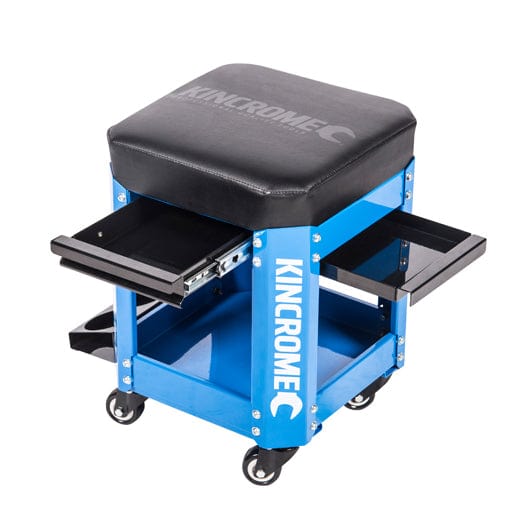 Blue 2 Drawer Workshop Creeper Seat K8114 by Kincrome