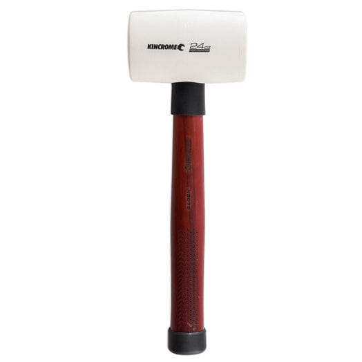 680g (24Oz) Soft Blow White Rubber (Non Marking) Mallet K9075 by Kincrome