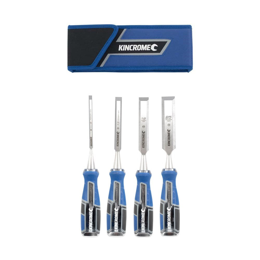 4Pce Hex Power Wood Chisel Set K9209 by Kincrome
