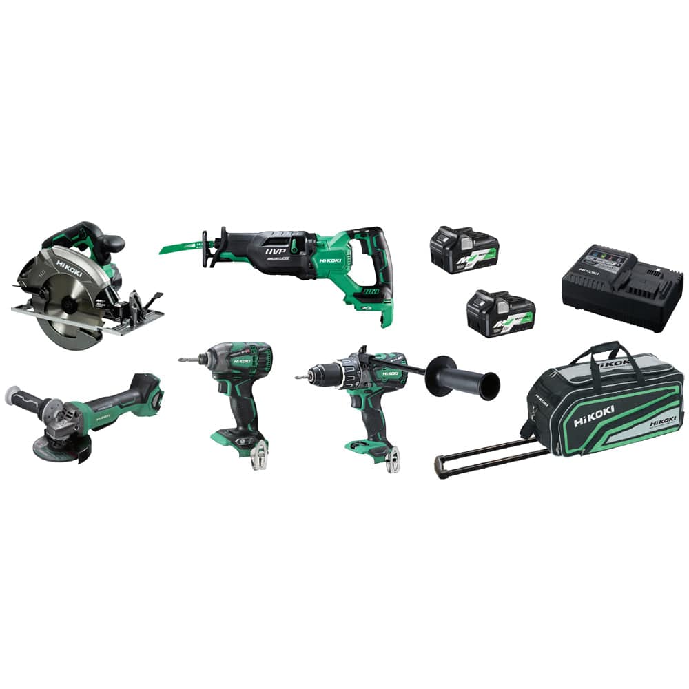 5Pce 36V MultiVolt Brushless Combo Kit KC36D5P(HRZ) by HiKOKI