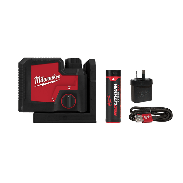 REDLITHIUM USB Rechargeable 3 Point Laser Kit L43PL-301C by Milwaukee