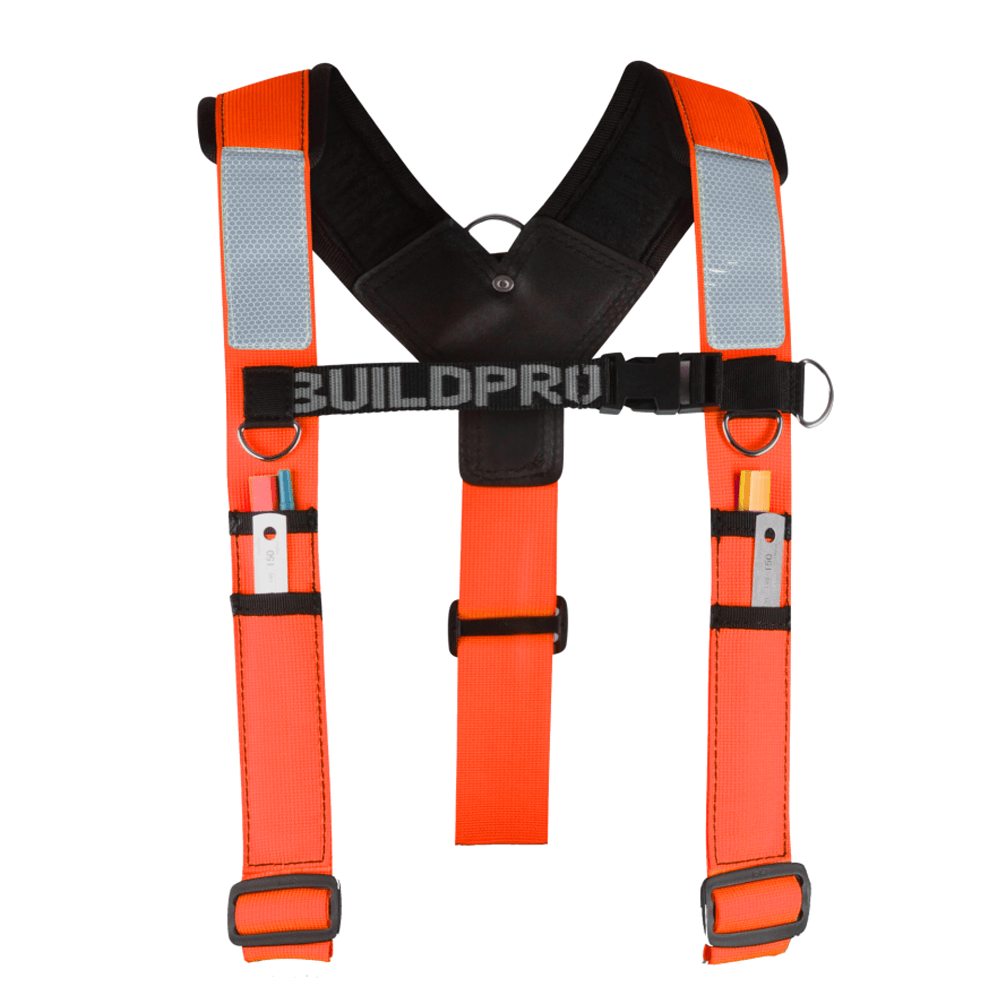 Fluoro Orange Padded Braces LBHAO By BuildPro