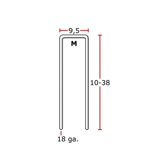 16mm Medium Wire Staples M10BAB by Senco