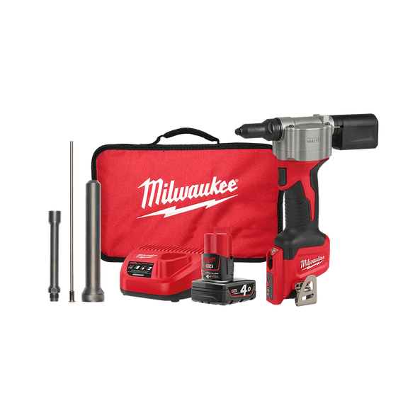 12V 4.0Ah Rivet Tool Kit M12BPRT-401B by Milwaukee