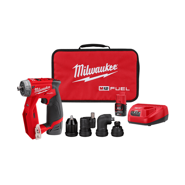 12V 2.0Ah FUEL Installation Drill/Driver Kit M12FDDXKIT202B by Milwaukee