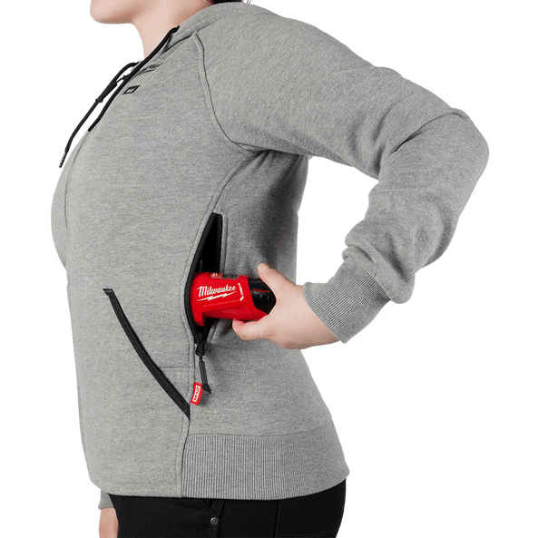 M12 Heated Hoodie Grey Women's M12HHWGREY10 by Milwaukee