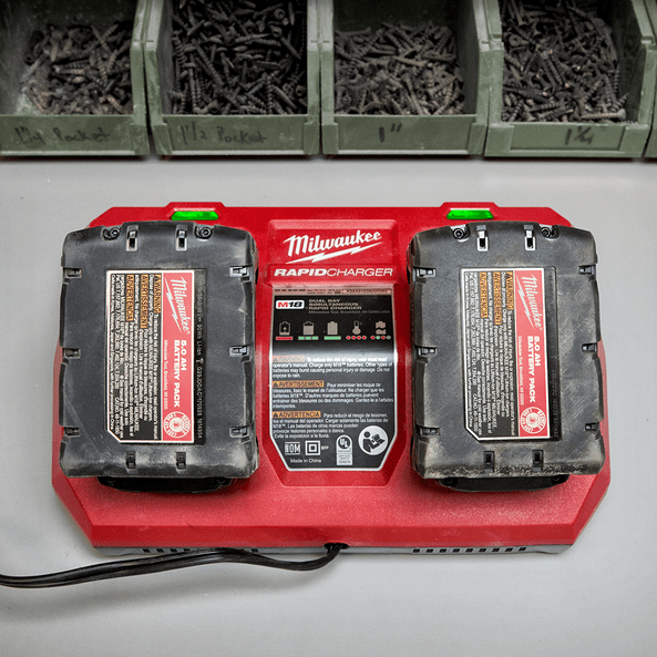 Milwaukee 18V Dual Bay Simultaneous Rapid Charger M18DFC