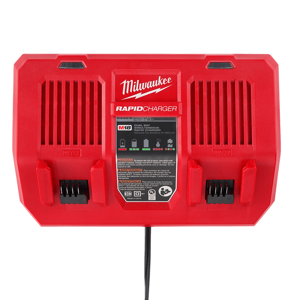 Milwaukee 18V Dual Bay Simultaneous Rapid Charger M18DFC