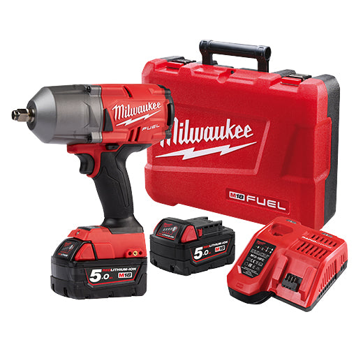 18V 1/2" High-Torque Impact Wrench With Friction Ring Kit M18FHIWF12-502C by Milwaukee