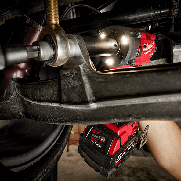 18V 1/2" FUEL Compact Impact Wrench with Friction Ring Kit M18FIW2F12-502C by Milwaukee
