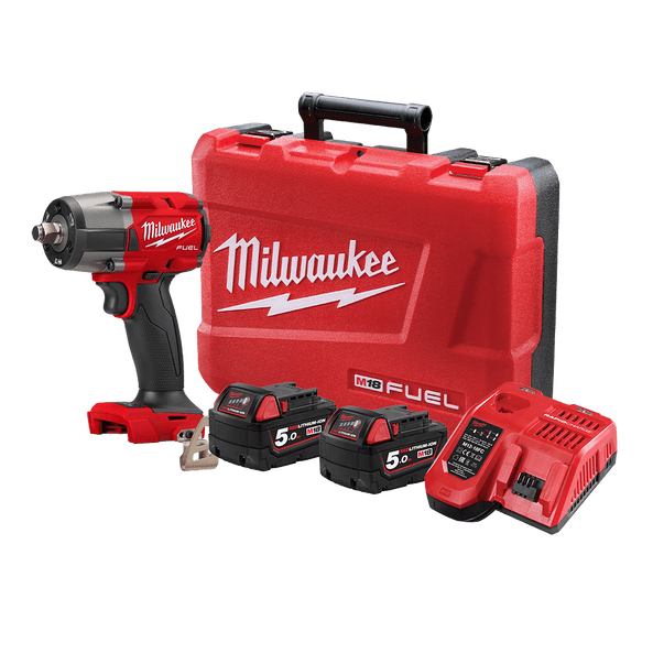 Milwaukee 18V 1/2" FUEL Mid-Torque Impact Wrench With Friction Ring Kit M18FMTIW2F12-502C