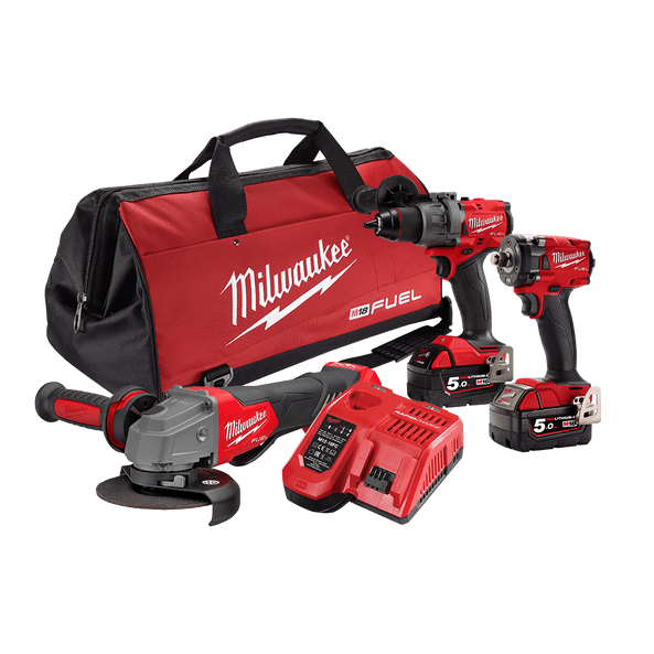 3Pce 2x5.0AH 18V Power Pack Combo Kit Gen 3 M18FPP3B3502B by Milwaukee