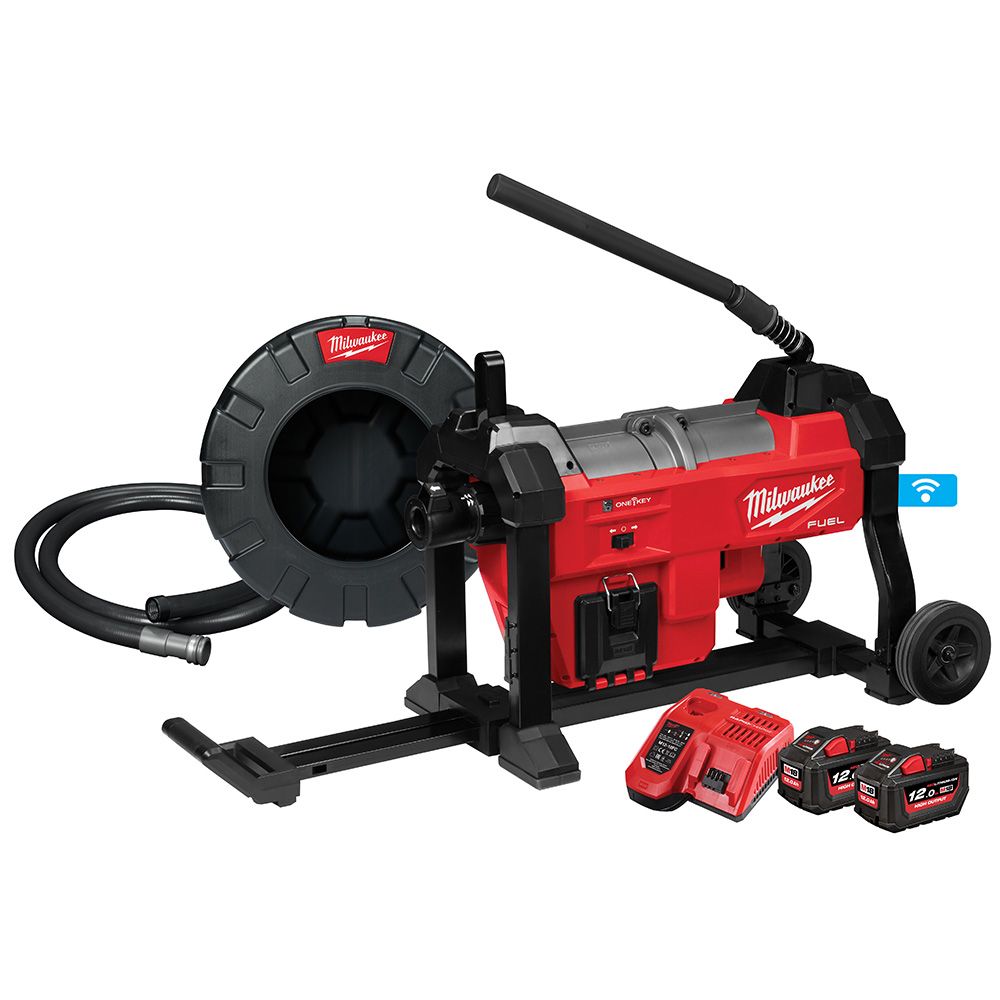 18V 12.0Ah Sectional Sewer Machine Kit M18FSSM32-122 by Milwaukee