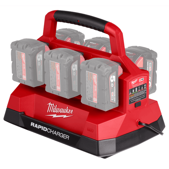 18V 6 Bay PACKOUT™ Rapid Charger M18PC6 by Milwaukee