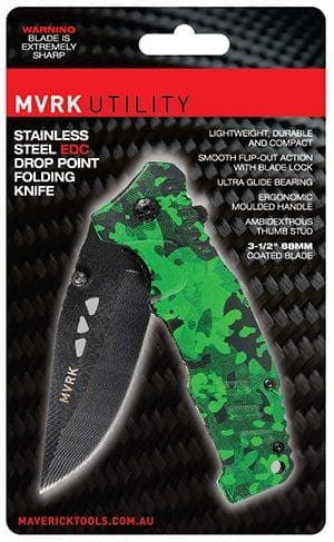 Folding Pocket Knife Camo Green 1010-CAMOG by Maverick Tools