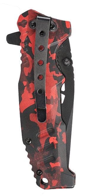 Folding Pocket Knife Camo Red 1010-CAMOR by Maverick Tools