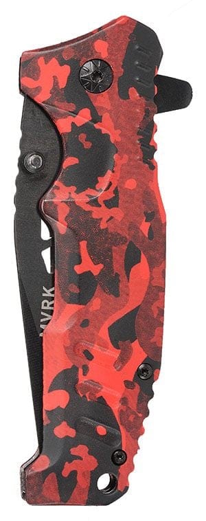 Folding Pocket Knife Camo Red 1010-CAMOR by Maverick Tools