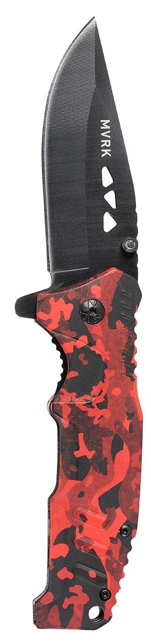 Folding Pocket Knife Camo Red 1010-CAMOR by Maverick Tools