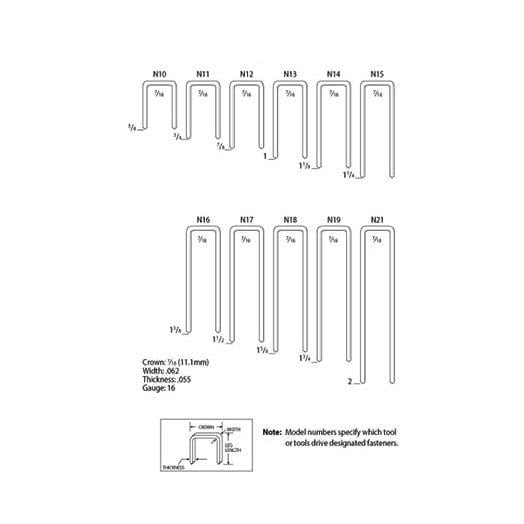 38mm Heavy Wire Staples - N Series N17BAB by Senco