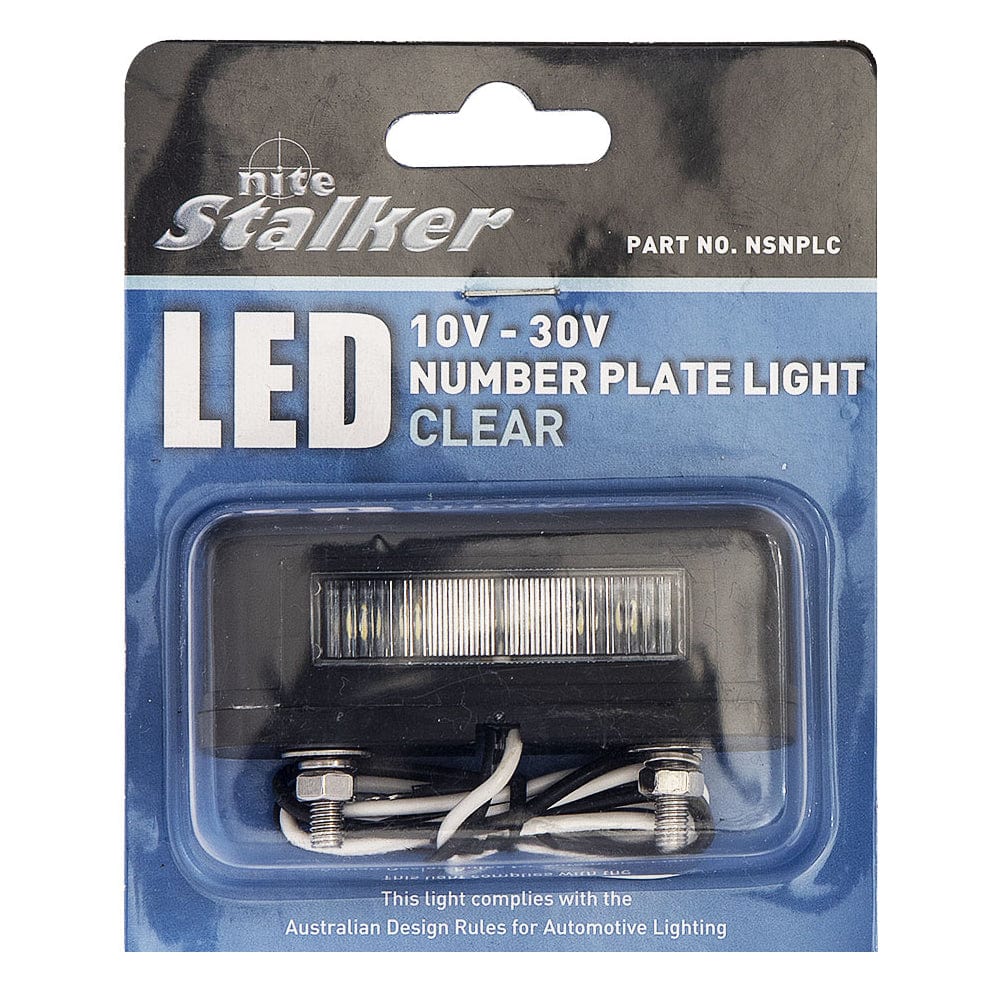 10V Number Plate Light, Clear NSNPLC by Nite Stalker