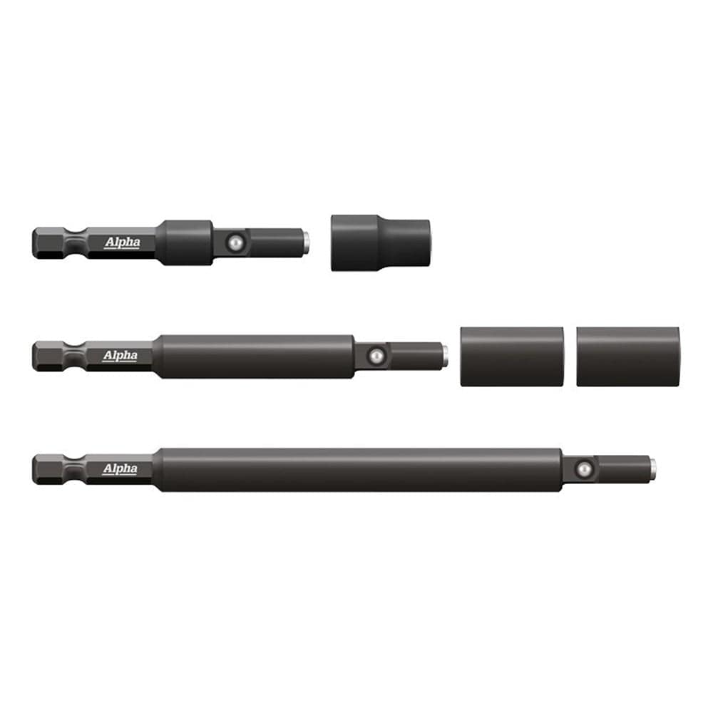 6Pce 1/4", 5/16" & 3/8" ThunderMax Cleanable Nutsetter Kit NSSMC-SET6 by Alpha