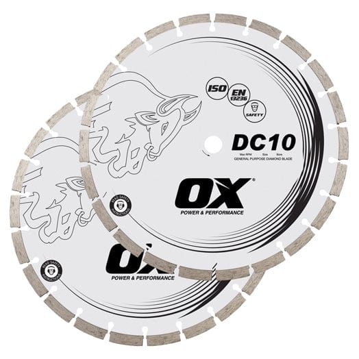 2Pce 350mm (14") General Purpose Diamond Blade OX-GP102PK-14 by OX