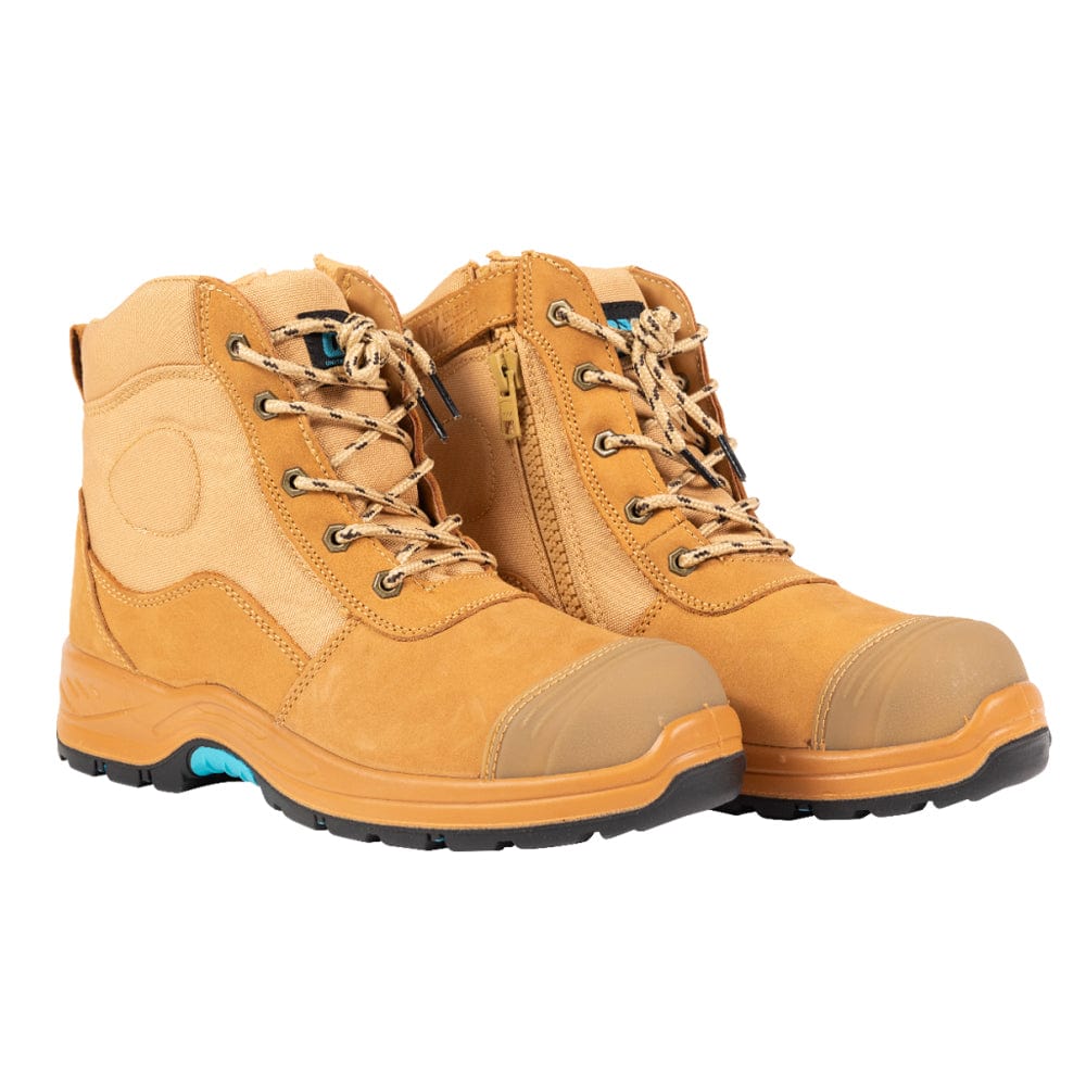 Size 11 Steel Toe Zipper Work Safety Boots by Nubuck Ox