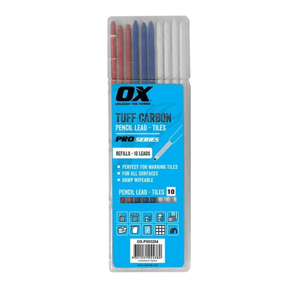Replacement Carbon Graphite Coloured Multi Pack Tile Lead (10Pce) suit Tuff OX-P503204 by Ox