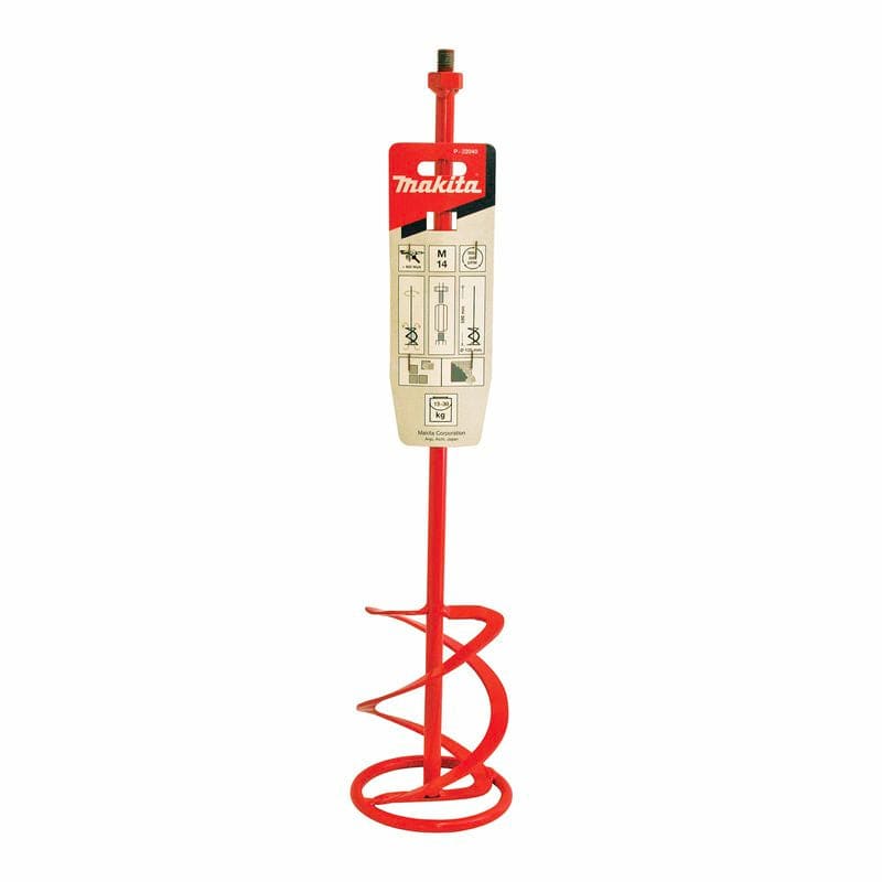 140mm x 590mm M14 15-30kg Heavy Duty Mixing Paddle / Stirrer P-22040 by Makita