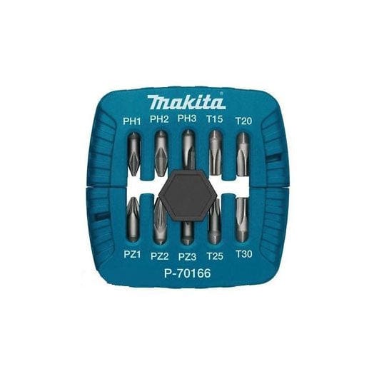 10Pce Screwdriver Bit Set P-70166 by Makita