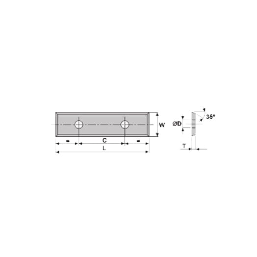 Replaceable Router Bit Insert Blades PL39.5 12 1.5 EC by Carbitool