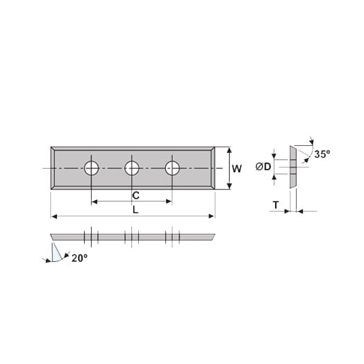 Replaceable Router Bit Insert Blades PL50 12 1.7 EC by Carbitool