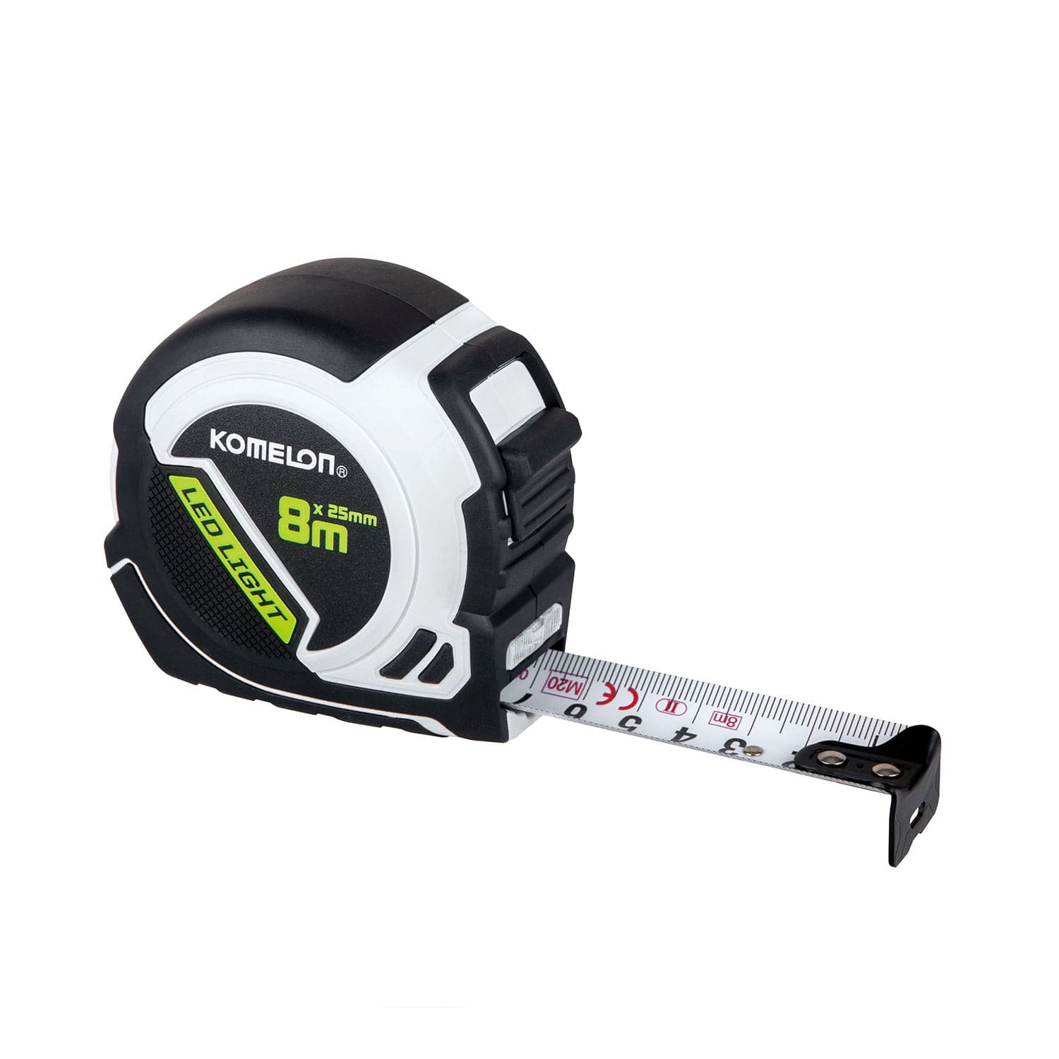 Komelon 8m x 25mm LED Light Tape Measure PLD85
