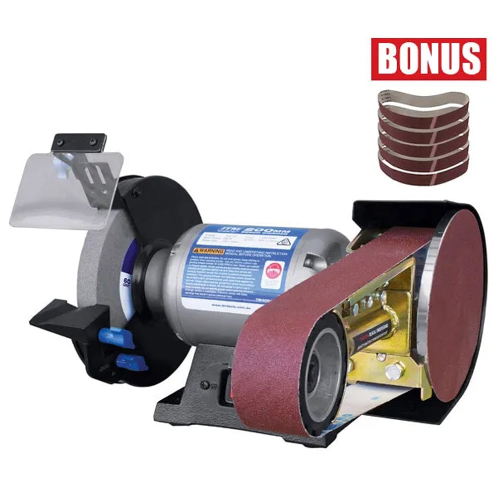 Multitool PO362 Attachment on TM400-200 200mm (8") Industrial Bench Grinder PO362-200 by ITM